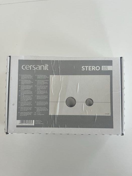 Przycisk do stelaża podtynkowego Cersanit Stero szkło białe