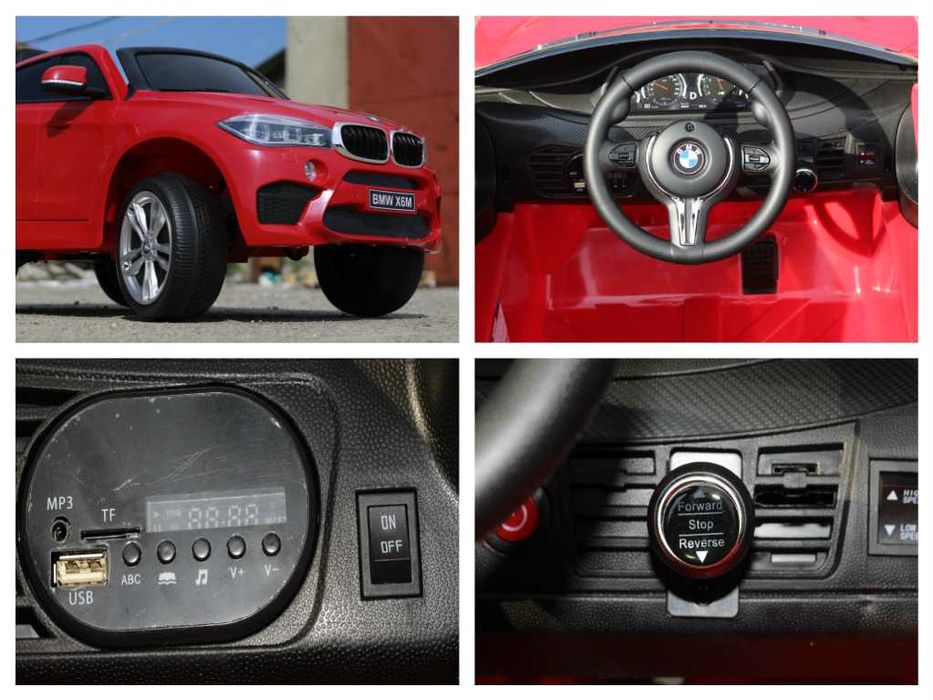 Samochód dla dziecka BMW X6 czerwony lakierowany! Na akumulator 12v
