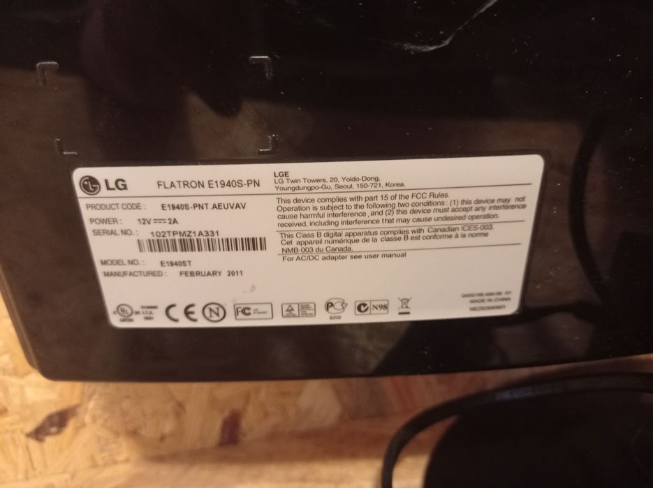 Monitor komputerowy LG Flatron E1940S-PN