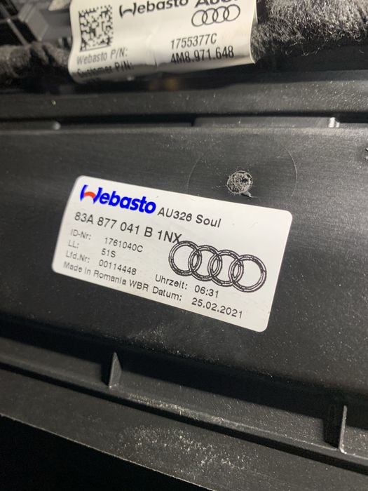 Панорама люк Audi q3 83a f3 2019-2025