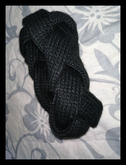 Nowa Gruba Ciepła Pleciona Warkoczowa Opaska H&M