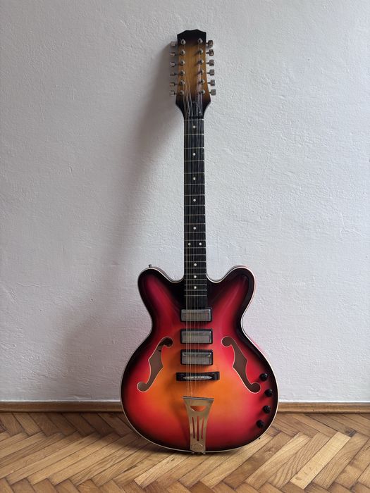 Retro - Vintage : Gitara Hollow body 12 strunowa ZSSR - Maria