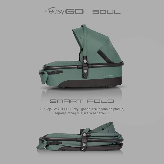 EasyGo Soul lekki wózek 2w1 na pompowanych kółkach