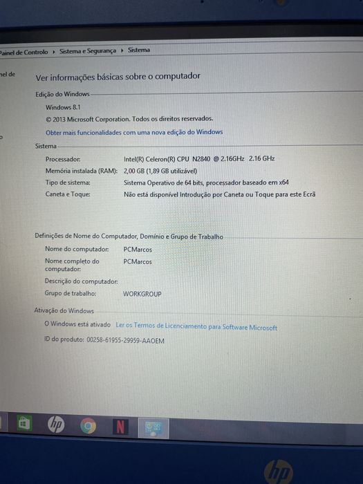 Portátil HP 13 C000NP Usado