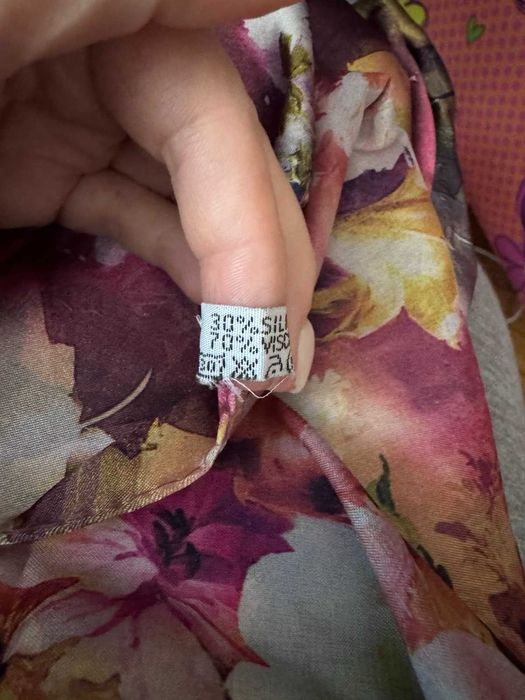 Женский палантин, 180×70 см, шелк+вискоза, яркий и роскошный!