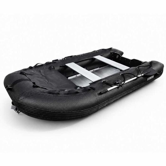 Ponton Wędkarski Dmuchany KORMORAN 330D LUX DARK Black CARBON 4 osobowy