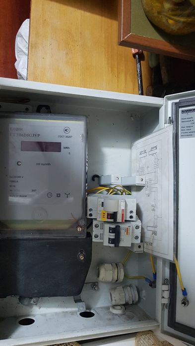 Щиток электрический в сборе.