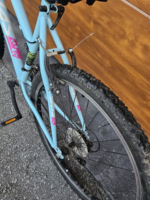 Bicicleta menina como nova azul e Rosa
