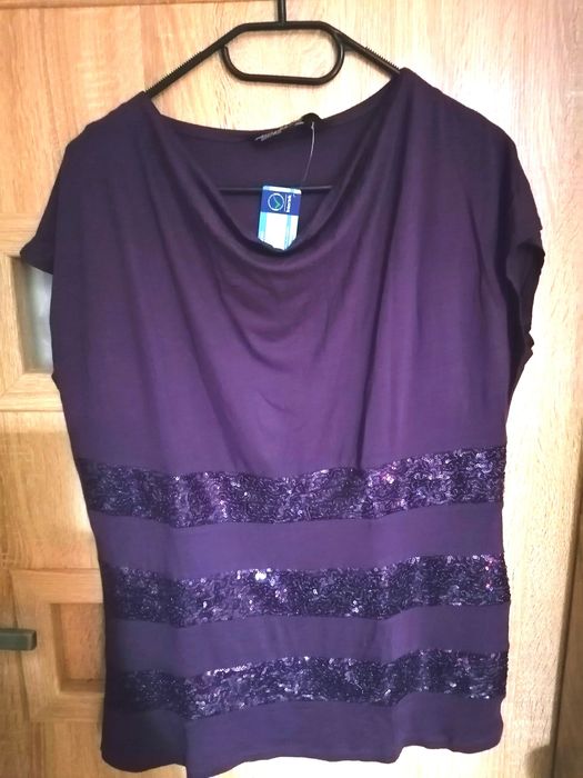 Nowa bluzka z cekinami L
