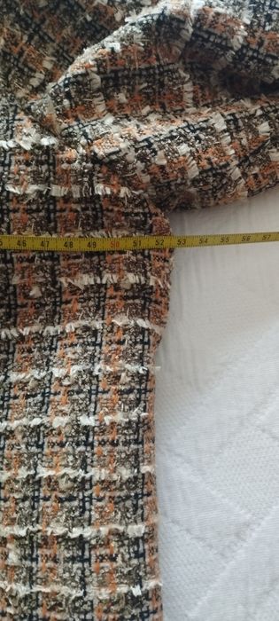 Blazer tweed com camelia