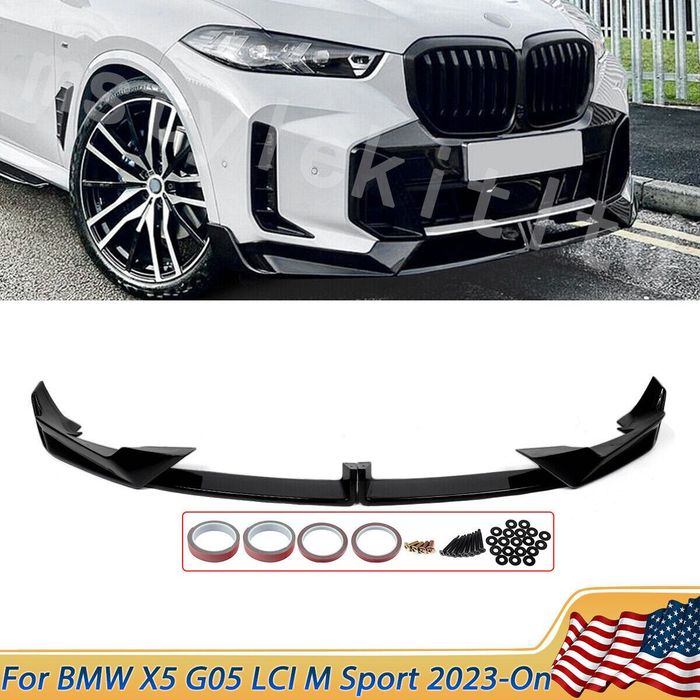 Губа БМВ Х5 Г05 губа на передний бампер BMW X5 G05 накладка бампера сплитер обвес х5 юбка элерон