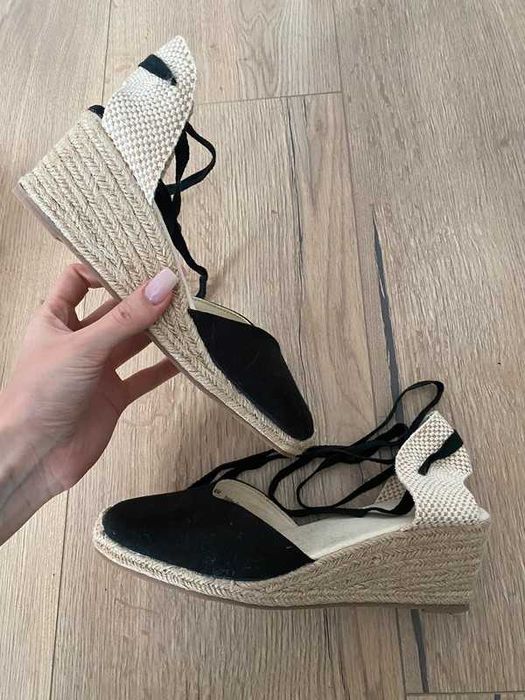 buty damskie na koturnie espadryle sandały