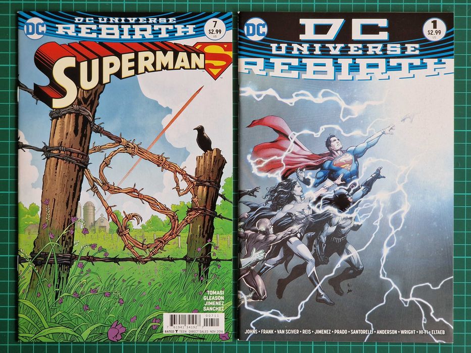 Zestaw pięciu komiksów 'zeszytówek': DC Rebirth, Moonshine, Reborn