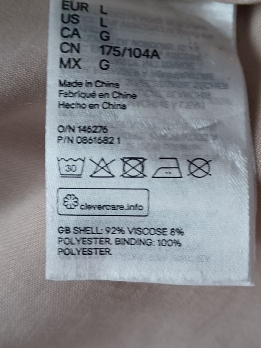 Stylowy długi trencz oversaiz casual L beżowy H&M