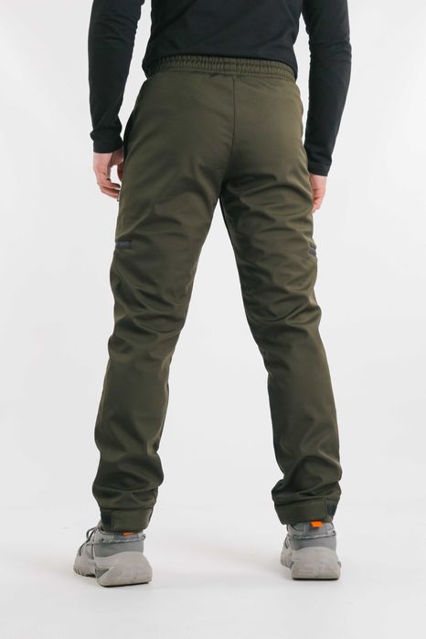 Штани карго чоловічі теплі на флісі Softshell хакі