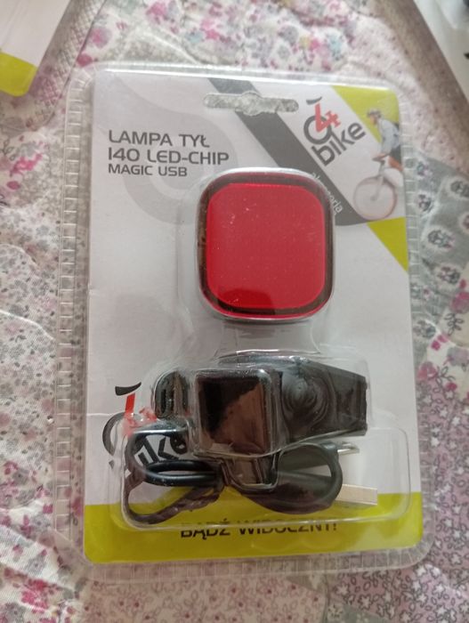 Zestaw lampek rowerowych USB Led