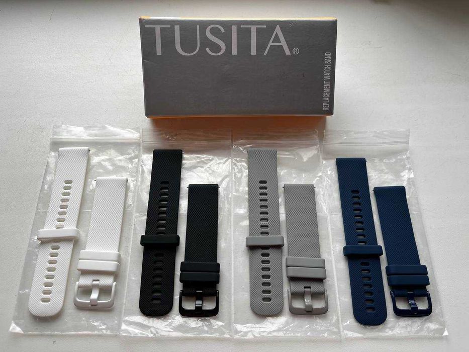 Силіконові ремінці TUSITA 22 мм для смарт-годинника, 4 шт у наборі