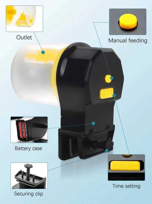 Alimentador Automático Eletrónico para Aquário Peixes e Tartarugas NOVO