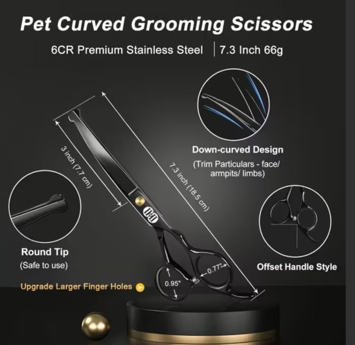 Набір професійних ножиць для грумінгу собак CIICII 10-в-1 з безпечними