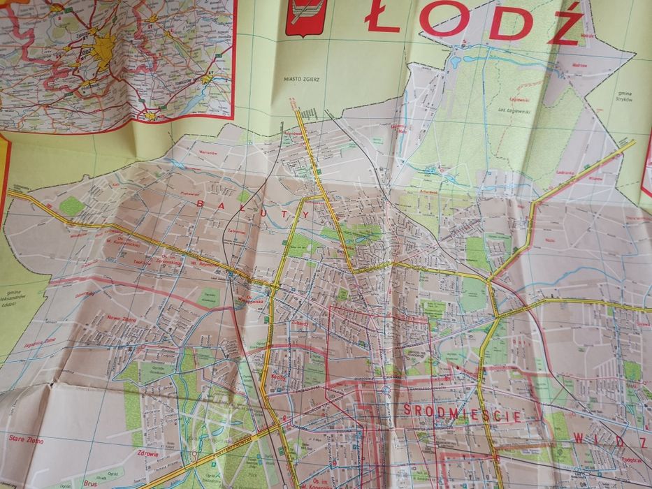 Plan miasta Łodzi z Listopada  roku 1982