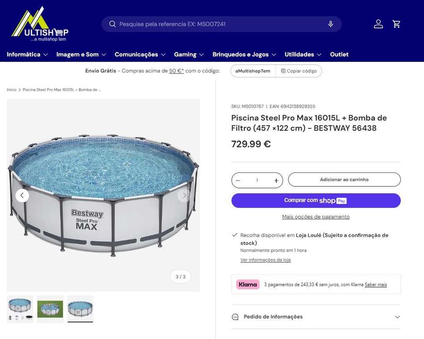 Piscina Steel Pro Max 16.015L + Bomba (457 ×122 cm) - BESTWAY