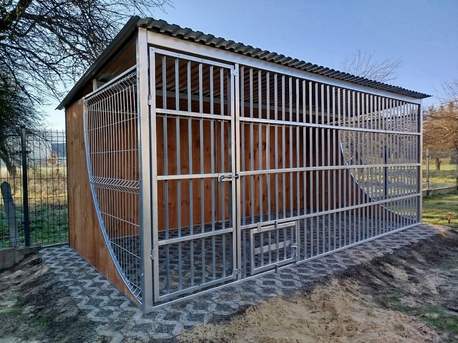 Kojec dla psa cały ocynkowany klatka box 4x2