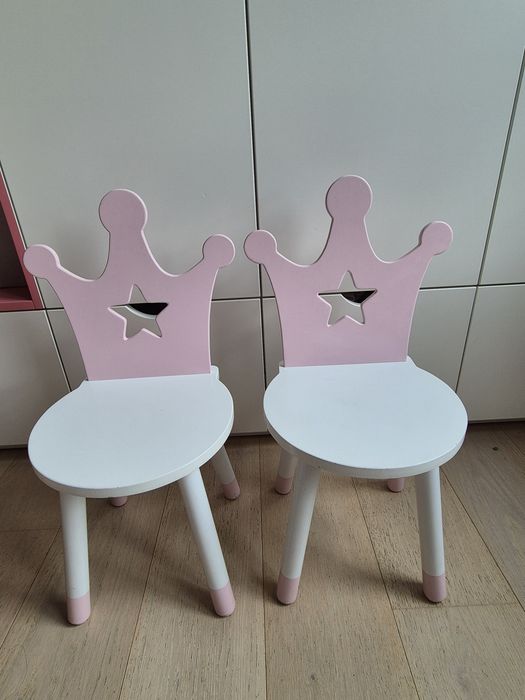 Krzesełka dziecięce dla dziewczynki 2 szt.
