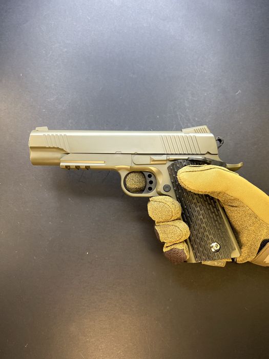 Металевий пістолет Kimber Warrior - модель V13 tan (іграшка)