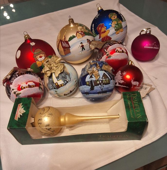 Шары новогодние, ручная роспись, цена за все