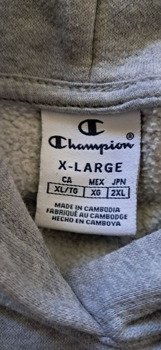 Szara bluza z kapturem Champion