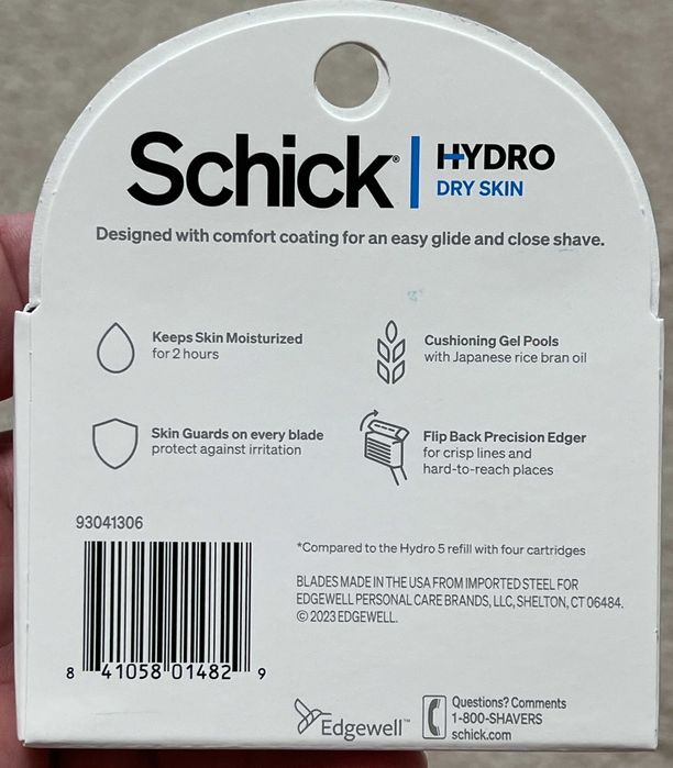 Картриджи 6шт Schick Hydro 5 США, Barbasol 6 лезвия, лосьон