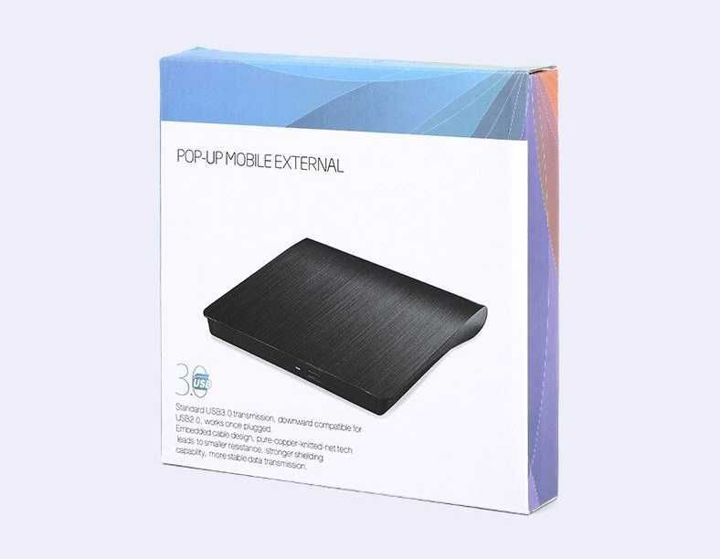 Внешний привод Gembird для чтения/записи дисков DVD/CD USB 3.0 (Новый)