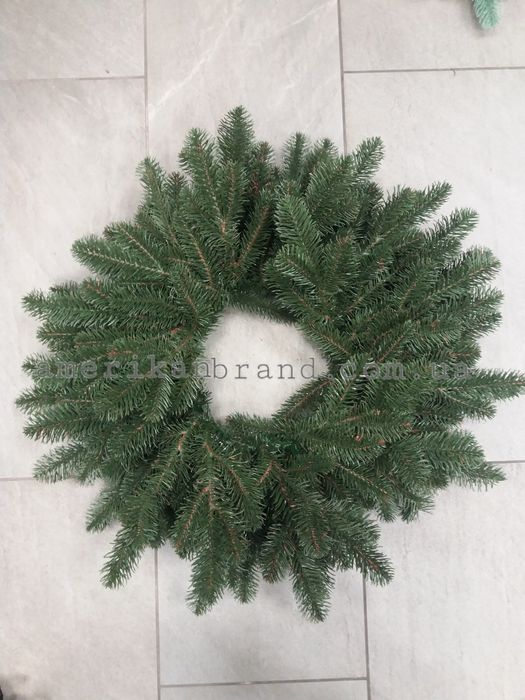 Вінок литий хвойний штучний різдвяний новорічний