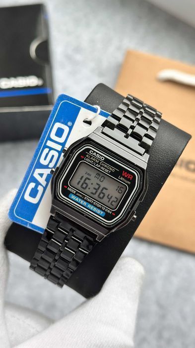 Годинник Casio Vintage A159 Total Black | касіо A168 | часы касыо A159