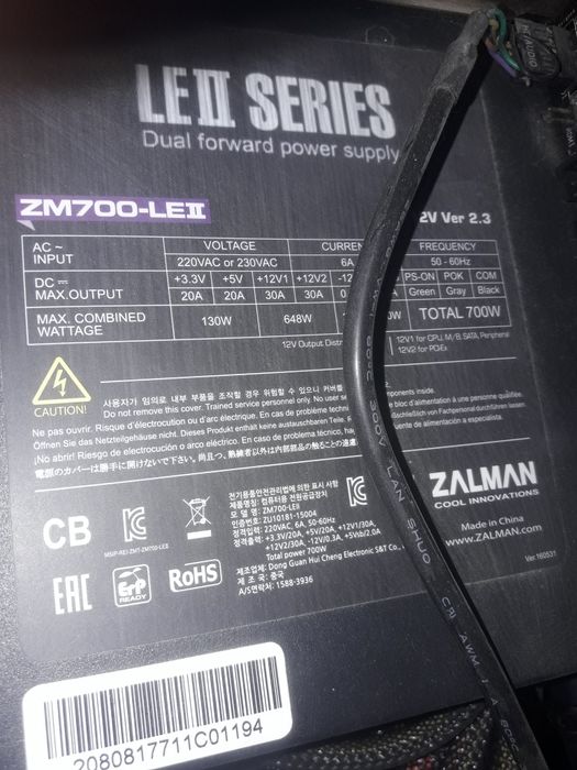 power Zalman 12v LE II 700w