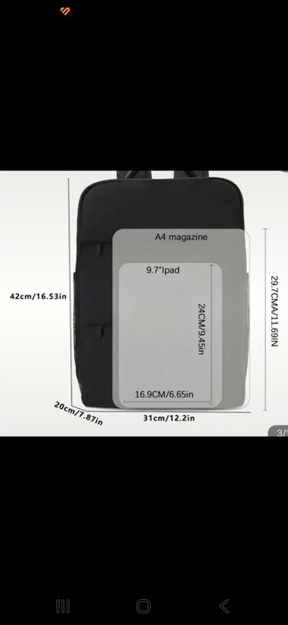 Nowy szary plecak do samolotu