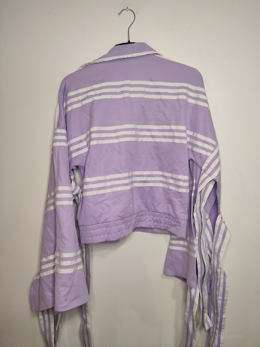 Adidas kurtka jeansowa z wiązanymi ramionami M