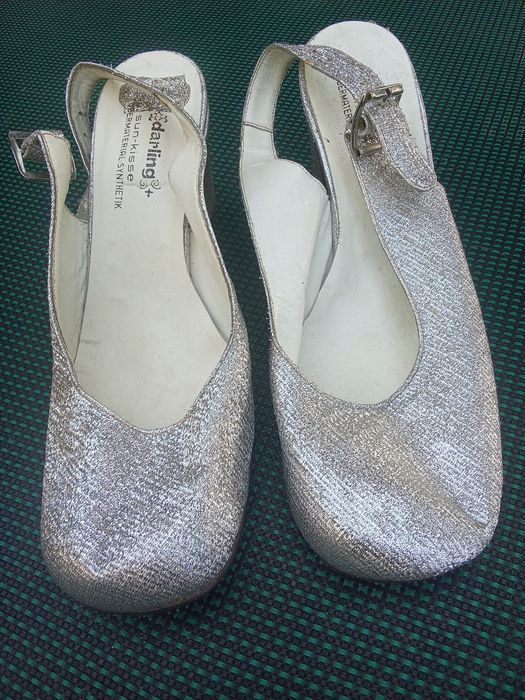 Buty obuwie srebrne półbuty sylwester wesele srebrne kobieta prezentr
