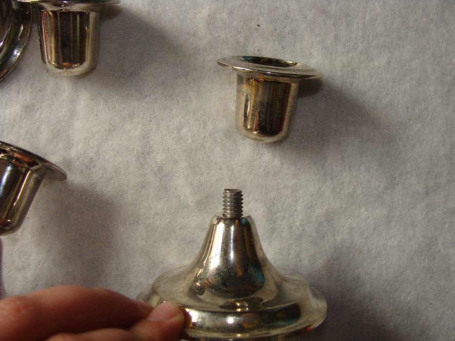 4 Castiçais Prateados