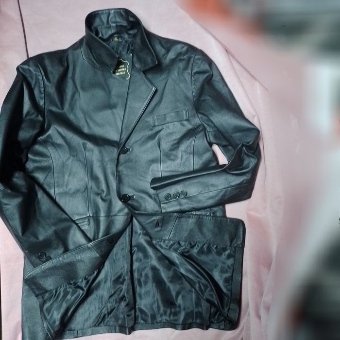 SPIRIT.кожа.Длинный пиджак-рубашка-куртка/можно и женщинам