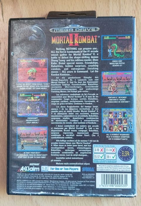 Trilogia Mortal Kombat para Mega Drive (Sega Genesis)