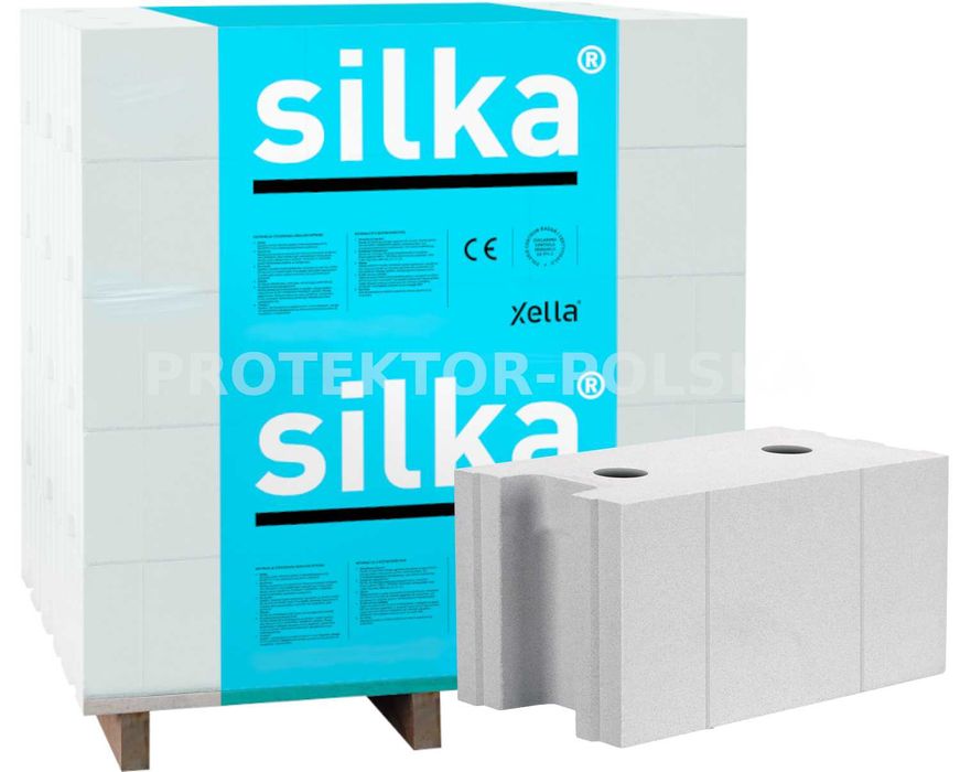 bloczek SILKA E18cm silikat dziurawka sylikat pustak cegła xella tempo
