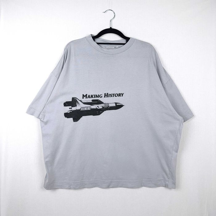 T-shirt Oversized Cinzenta Sisters + Seekers XL Retro Rocket