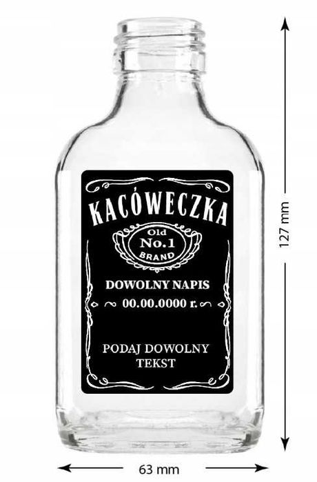 NOWE naklejki podziękowanie dla gości piersiówki 100 ml PERSONALIZACJA