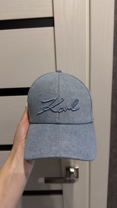 Кепка Karl Lagerfeld джинс котон