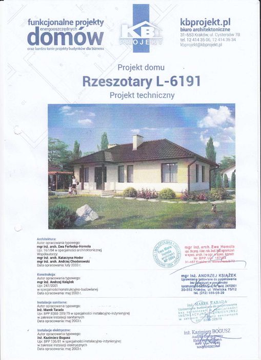 Projekt domu z planem technicznym