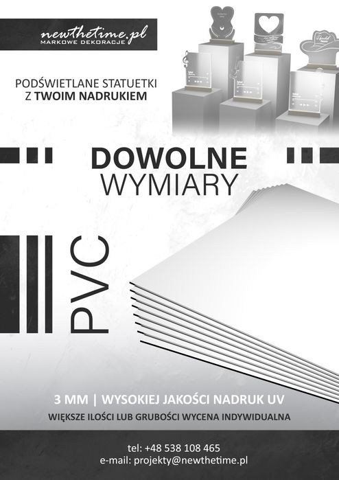 Tablice informacyjne, druk na pcv, aluminium