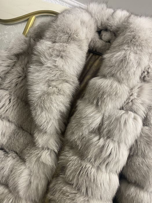 Полушубок з натурального песця розмір Л