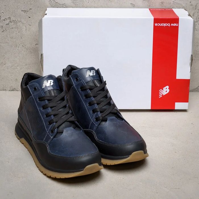 кроссовки зимние New Balance синие, мужские ботинки на зиму