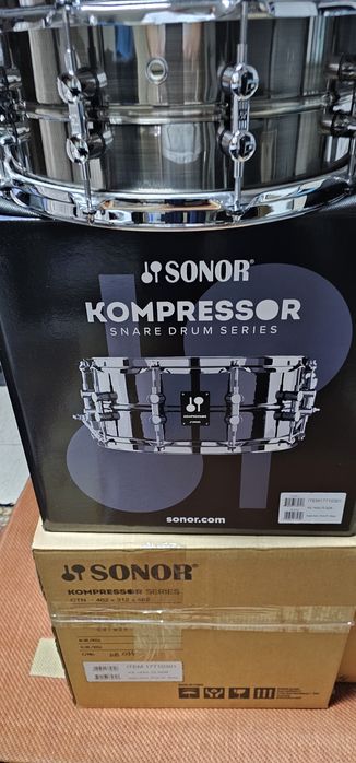 Tarola SONOR Kompressor 14x5.75" Black Nickel Brass (Latão) Nova